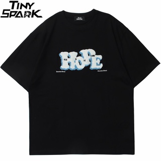 Hombres Hip Hop Harajuku Streetwear Camiseta Bordado Peludo Letra T