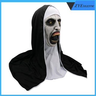 horror the nun - máscara de látex para halloween, terror, decoración de terror, cosplay, disfraz de lujo, accesorios para fiestas