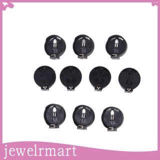 [jewelrmart] conector zócalo caso botón moneda célula batería titular caso negro (6)
