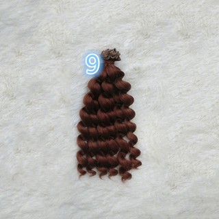 [Twootwo] peluca De cabello Sintético rizada larga rizada/muñecas Sd Para Bjd 20x100cm (9)