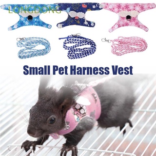 longdong moda hamster correa ajustable mascotas suministros caminar plomo lindo hurón cuerda de nylon para ratas ardilla chinchilla precioso gerbil ratón chaleco/multicolor
