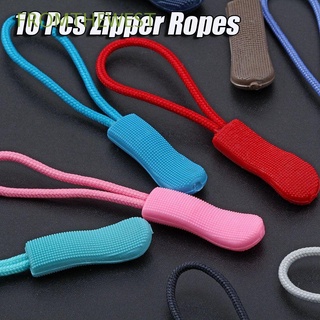 FROMTHEWEST 10Pcs Zip Cord Tent Zipper Ropes Zipper Buckle Travel Rope Puller Bag Crafts Tag Zipper Puller (1)