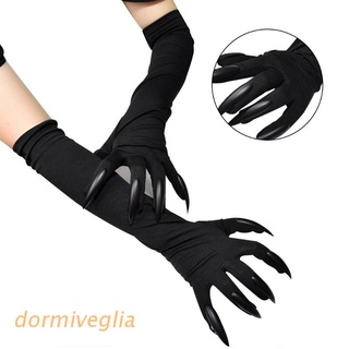 dormi - guantes de halloween, manga larga, manoplas, dedos completos, longitud de codo (1)
