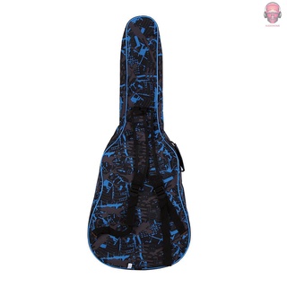 600D resistente al agua Oxford tela camuflaje azul doble costura correas acolchadas Gig Bag guitarra caso de transporte para guitarra acústica clásica popular de 40 pulgadas (8)