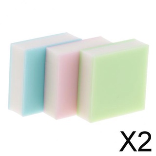 [vkkbi] 2X 3x Colorful Clear Square Rubber Stamp Blocks Stamps Making Supplies (1)