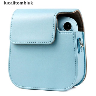 [lucai] Portable Camera Case Bag Holder PU Leather with ShoulderStrap for instax Mini 11 . (5)