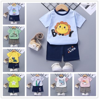 【XIROATOP】0-5y Kids Short Sleeve Tshirt Summer Shirt Baby Boys Cartoon Cotton Short Sleeve Top Cute Shirt COD
