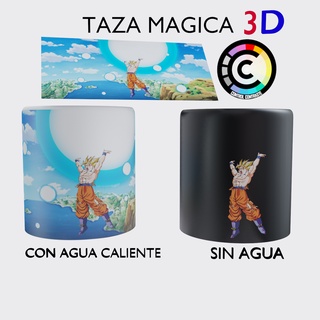 Taza Mágica 3D Goku Super Saiyayin Genkidama Dragon Ball Z