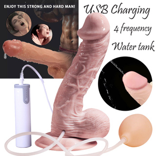 20CM Squirting Ejaculating Lifelike Feeling Realistic Dildo Flesh Suction Cup