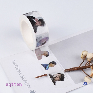 Aqtten 10M KPOP BTS Washi Tape Paper Maksing Cute DIY Scrapbook Stickers Suga Jimin (1)