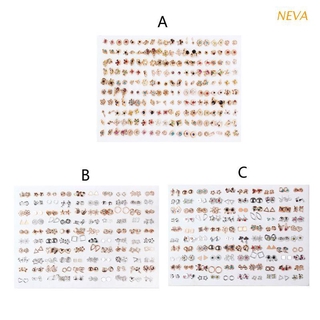 NEVA 100 pares de diferentes estilos Mini plástico hipoalergénico pendientes de tuerca para niños corazón niño pendientes de moda joyería
