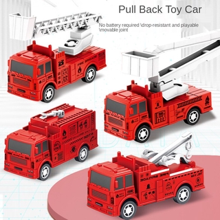 coche de juguete para niños mini tire hacia atrás coche escalera camión de bomberos juguete 1pcs al azar