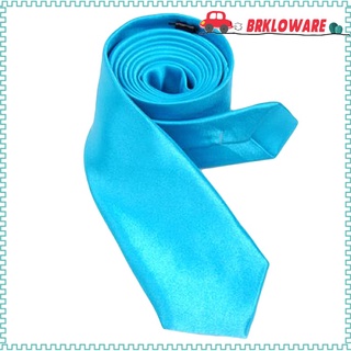 corbata unisex casual skinny slim cuello estrecho corbata - azul cielo sólido