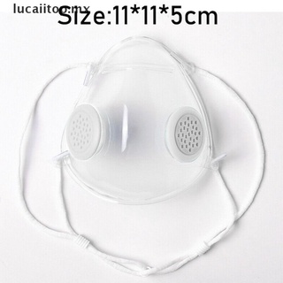 (UP) Transparent Clear Face Masks & 10pcs Fliter Anti-droplets Respirator Mouth Cover [lucaiitop] (1)
