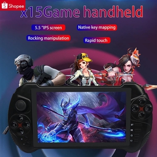 [Brand New] Game Video Games Handheld Game Console Portable Handheld X15 Android Game Console 5.5 inch Screen MTK8163 Quad Core Gift
