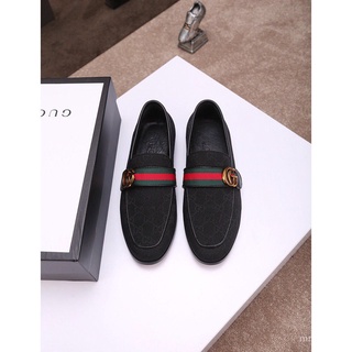 [con caja] 100% original gucci negro mocasines zapatos para hombre (2)