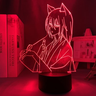 Anime Luz Led Kamisama Beso Tomoe Figura Para Dormitorio Decoración De Noche Regalo De Cumpleaños Habitación 3d Lámpara Manga (1)