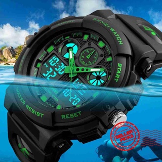 Mens Watch Army Military Alarm Analog Digital Waterproof Watch Sport Wrist V2I2