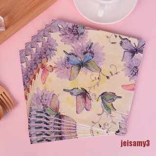 [jei] 20pcs mariposa patrón Decoupage servilleta papel pañuelo para decoración de boda de navidad Jsy (1)