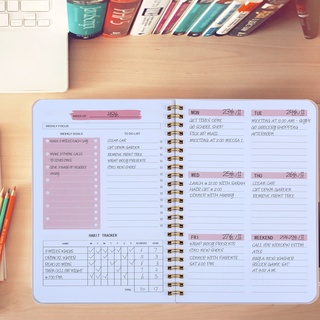 árboles 2021 a5 diario semanal planificador agenda cuaderno weely objetivos hábito horarios papelería oficina suministros escolares (1)