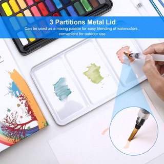 Pintura de Acuarelas Profesionals , Pigmento de 24/36 colores para Niños con Pincel y Juego de Dibujo de Papel Papelería (7)