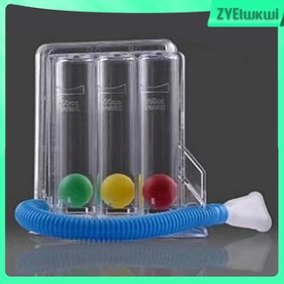 Ejercitador de respiración profunda, dispositivo de entrenador de respiración 3 probador de función BallLung, entrenador de respiración, ejercitador de estiércol