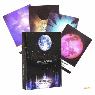 defin Moonology Oracle Tarot 44 Cards Deck Full English Oracle Card Mysterious Divination Family Party Board Game