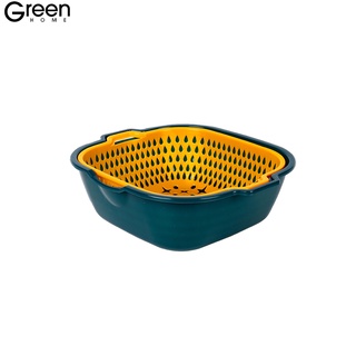 (greenhome) colador apilable tazón de cocina de limpieza de verduras colador de gran capacidad herramientas de cocina