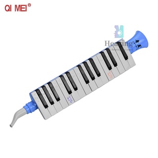 >> QI MEI QM27A 27 teclas Keybokard armónica portátil melódica instrumentos de educación Musical para estudiantes principiantes azul