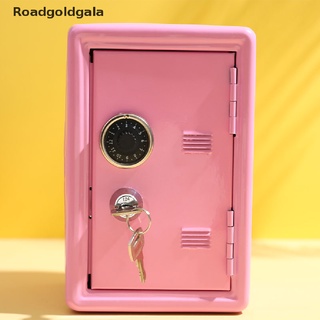 roadgoldgala ins caja de seguridad rosa decorativa caja de ahorros banco metal hierro mini dormitorio almacenamiento wdga