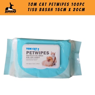 Tomcat - toallitas para mascotas (tamaño 15 cm x 20 cm), tejido húmedo