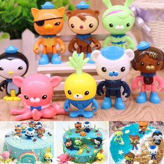 8 piezas juguetes para niños The Octonauts figura muñecas Buck capitán figura de acción juguetes