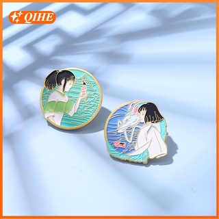 Anime White Dragon Spirited Away Enamel Pin Lapel Badge Bag Cartoon Collection Jewelry Birthday Gift