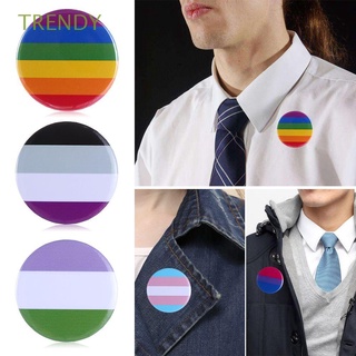 moda 1/2pcs hombres mujeres denim broches arco iris collar pin broche accesorios de joyería ropa tinplate pins solapa sombrero decoración gay insignia