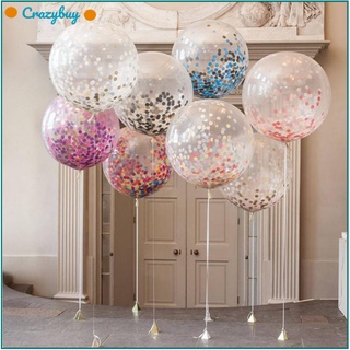 Cr 10 pzs globos confeti de 12 pulgadas decoración romántica de boda globos transparentes globos de fiesta de cumpleaños suministros