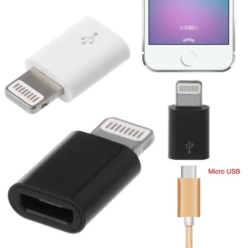 Adaptador Micro USB hembra a 8 pines machoconvertidor Apple iPhone 5 5s 6 6s 7 8plus X