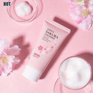 [venta caliente] Sakura limpieza suave limpiador Facial retráctil poros Control de aceite de limpieza profunda