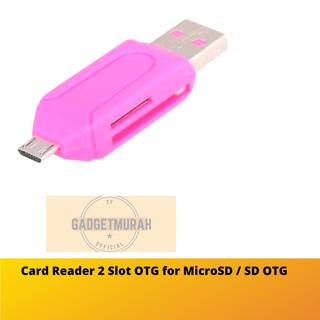 Lector de tarjetas 2 ranuras OTG para MicroSD/SD OTG