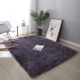 alfombra de área lavable esponjosa rectangular antideslizante artificial suave de felpa shag alfombra para el hogar dormitorio sala de estar (4)