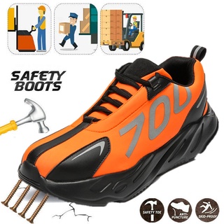 Zapatos de seguridad de los hombres anti-piercing seguridad zapatos de trabajo de la placa de acero anti-aplastamiento zapatos de dedo del pie de acero