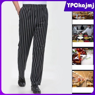 Moda restaurante Hotel café camarero panadero Chef pantalones uniformes, Unisex, mezcla de algodón, cómodo, 4 patrones 5