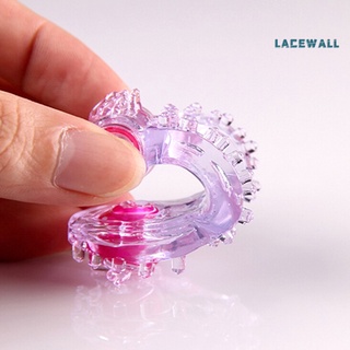 Lacewall anillos vibradores para pene clítoris doble polla anillo elástico Delay juguetes sexuales para hombres (8)