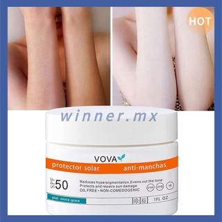 protector solar corporal facial spf50 blanqueamiento crema solar bloqueador de la piel crema anti-envejecimiento control de aceite hidratante ganador