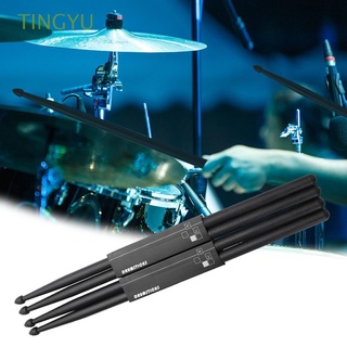 TINGYU 1pair New Plastic Drum Sticks Light Musical Instrument Nylon Drumsticks Durable 5A Percussion Accessories Non-Slip Handles Professional