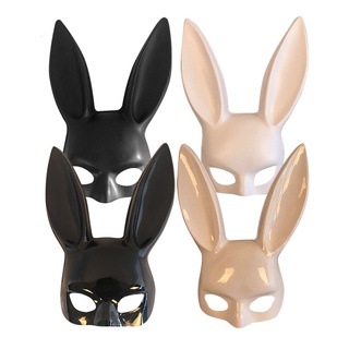 HUIGANG Halloween Máscara de juego de roles Juego de roles Máscara de conejo Accesorios de máscara de fiesta Fachada Máscara de conejo Anime Plástico Baile de disfraces Orejas de conejo Accesorios de fiesta/Multicolor (2)