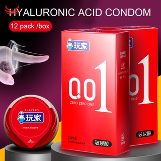 12pcs Condón Natural Látex Ingredientes Ultra Delgado Hilo De Partículas Lubricación Duradero Para Pareja Productos Sexuales
