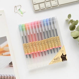12 bolígrafos de gel de gel de colores creativos lindos estudiantes acuarela papelería pluma b0y6 (8)