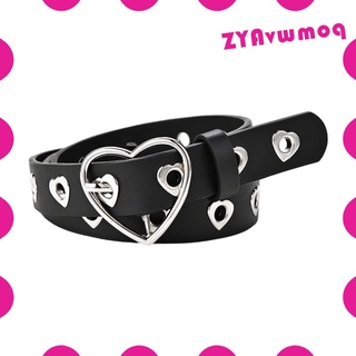 [precio más bajo] lindo corazón metal clip hebilla cinturón moda elegante simple cuero sintético cinturones para las mujeres jeans señoras harajuku accesorios