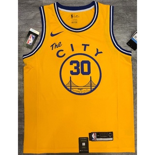 [caliente Prensada] CURRY Golden State Warriors 30 STEPHEN CURRY NBA jersey 2020 amarillo baloncesto jersey prensado en caliente
