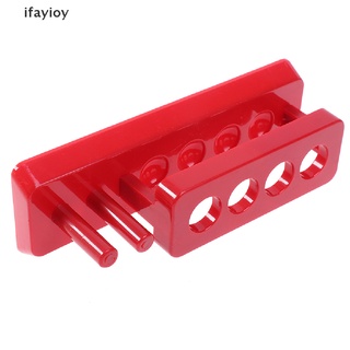 ifayioy 1pc plástico rojo tubo de prueba estante 6 agujeros soporte soporte laboratorio tubo de prueba estante mx